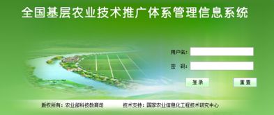 全國基層農業技術推廣體系管理信息系統 登錄與高效推廣指南